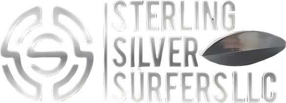 Sterling silver surfers llc logo.