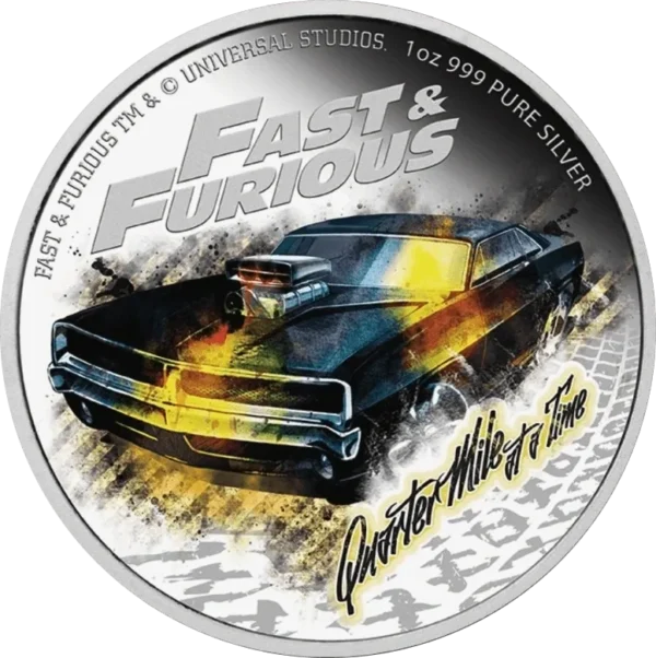 A picture of the fast and furious coin.